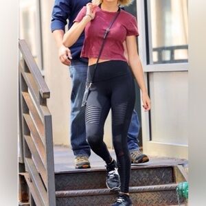 Alo yoga high waist moto leggings as seen on Taylor